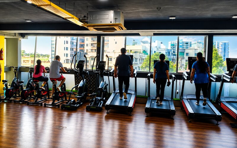 Cardio zone and treadmills at Kaizen The Gym