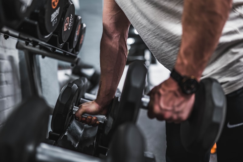 Member lifting dumbbells at Kaizen The Gym